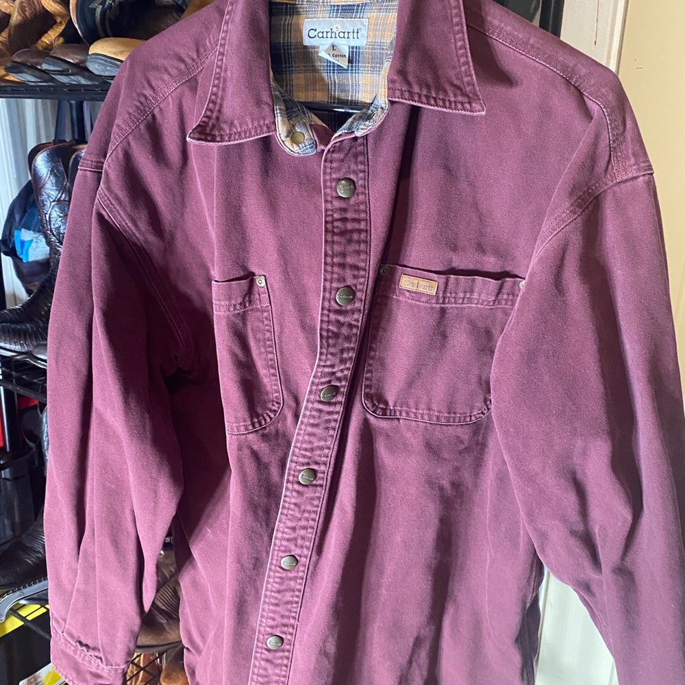Carhartt Purple Button-Up Jacket